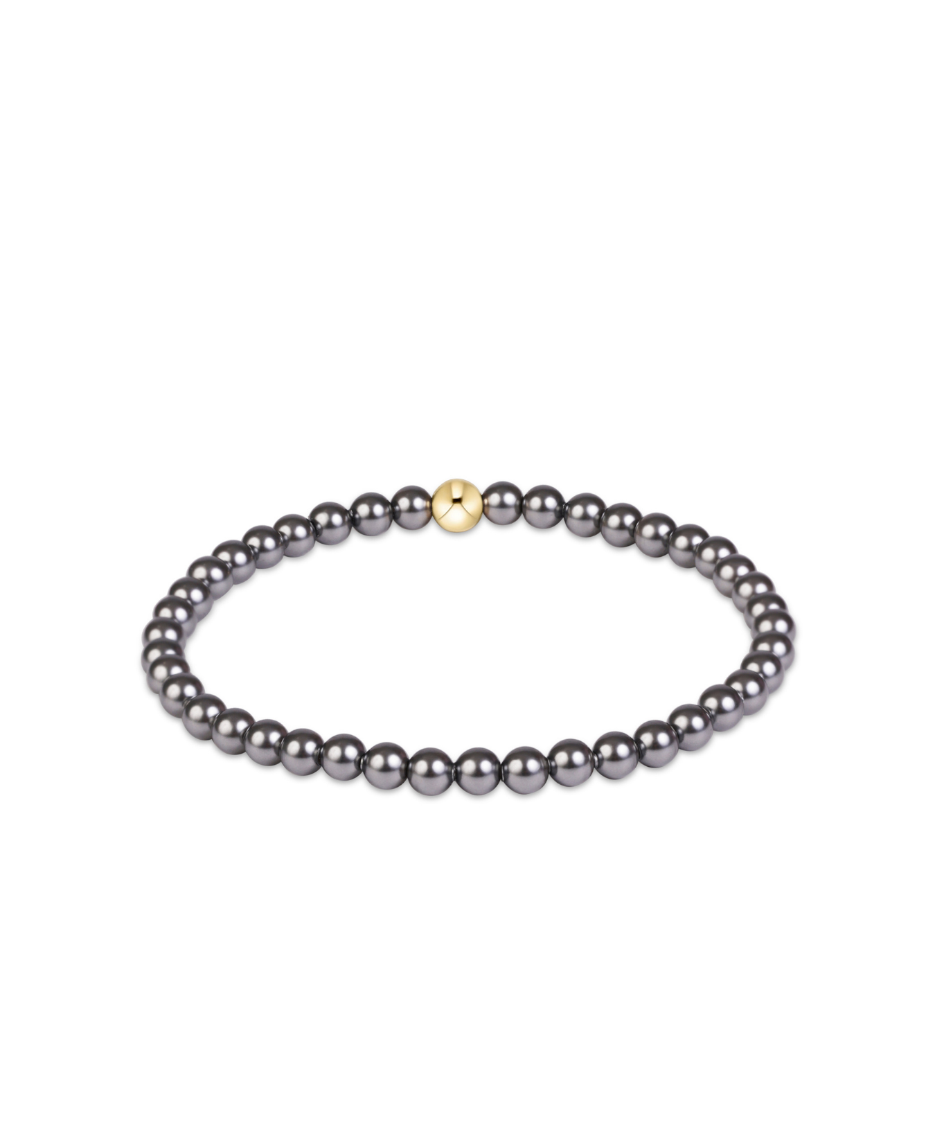 Classic Pearl Dark Grey 4mm Bracelet
-E Newton-BCLPEDKG4