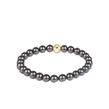 Classic Pearl Dark Grey 6mm Bracelet-E Newton-BCLPEDKG6