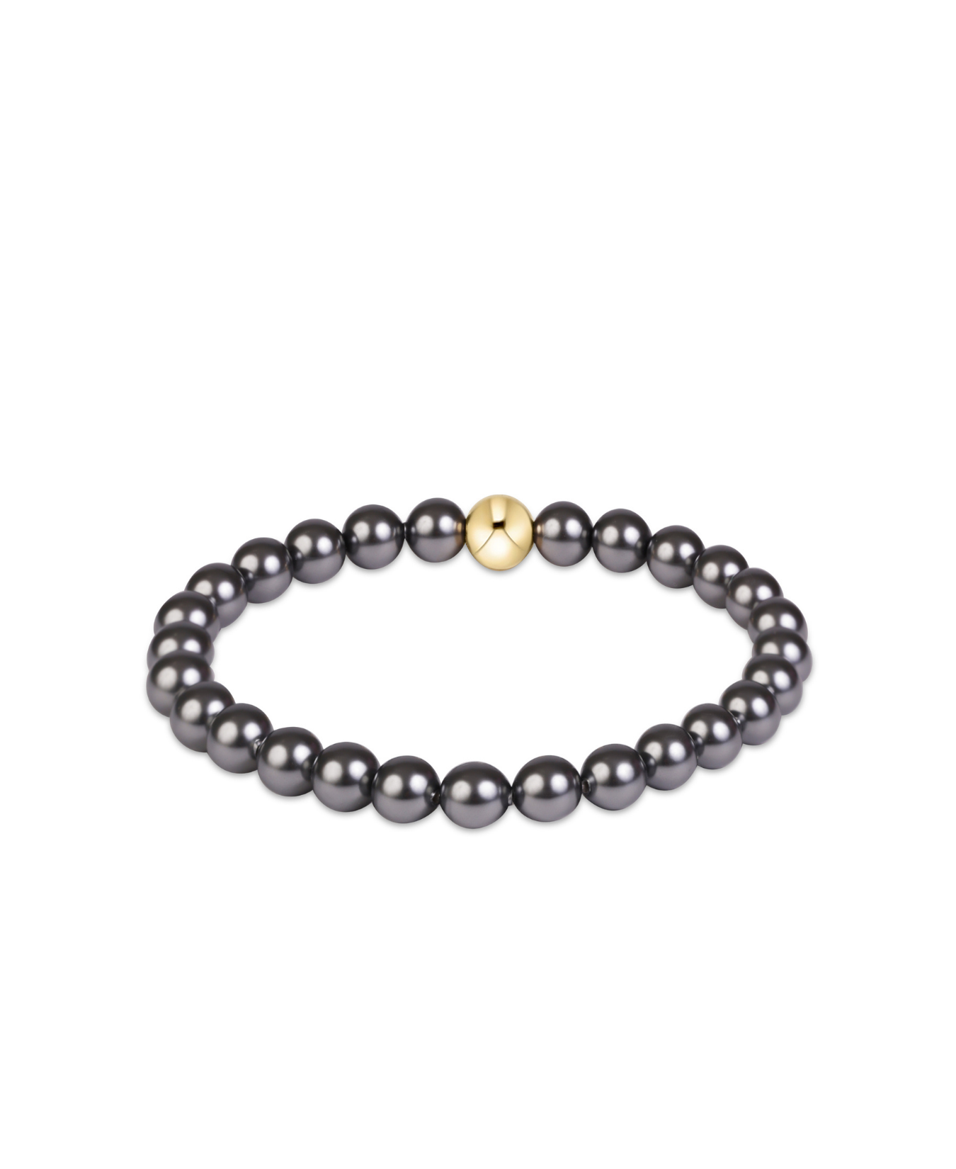 Classic Pearl Dark Grey 6mm Bracelet-E Newton-BCLPEDKG6