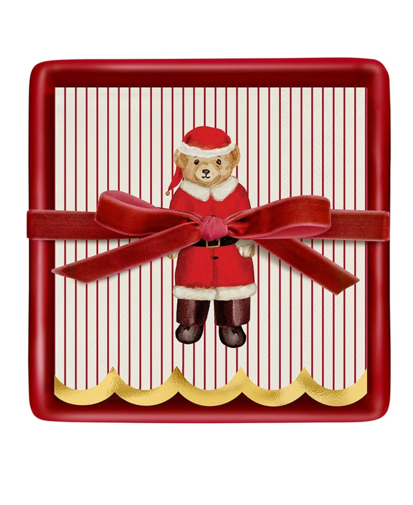 Cocktail Napkin Tray-Merry Bear-SantaBarbaraDesignStudio-T5062