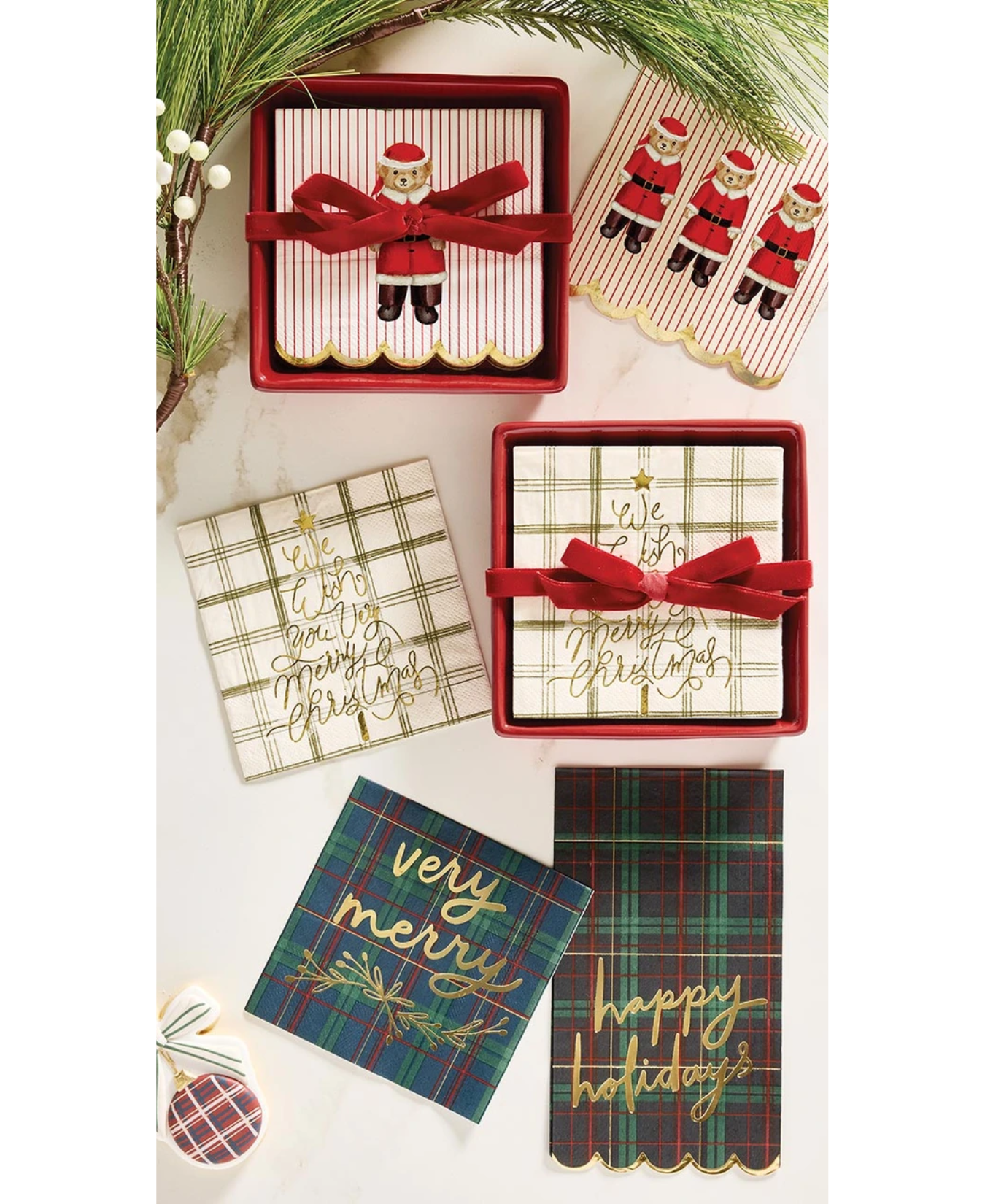 Cocktail Napkin Tray-Merry Bear-SantaBarbaraDesignStudio-T5062