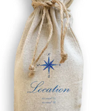 Unwind Lake Oconee Compass Rose Coordinate Wine Bag