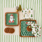 Cotton Printed Waffle Weave Dish Cloths with Trees/Holly Pattern_creativeco_op_XT0593_2