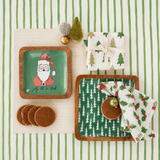 Cotton Printed Waffle Weave Dish Cloths with Trees/Holly Pattern_creativeco_op_XT0593_2