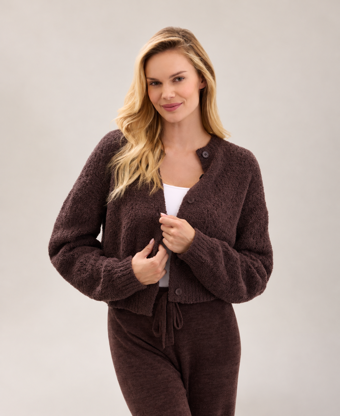 Cozychic Pointelle Cropped Cardigan-Barefoot Dreams-BDWCC26921