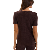 Cozychic Ultra Lite Scallop Rib Short Sleeve_Barefoot Dreams_BDWCU26997-UMR