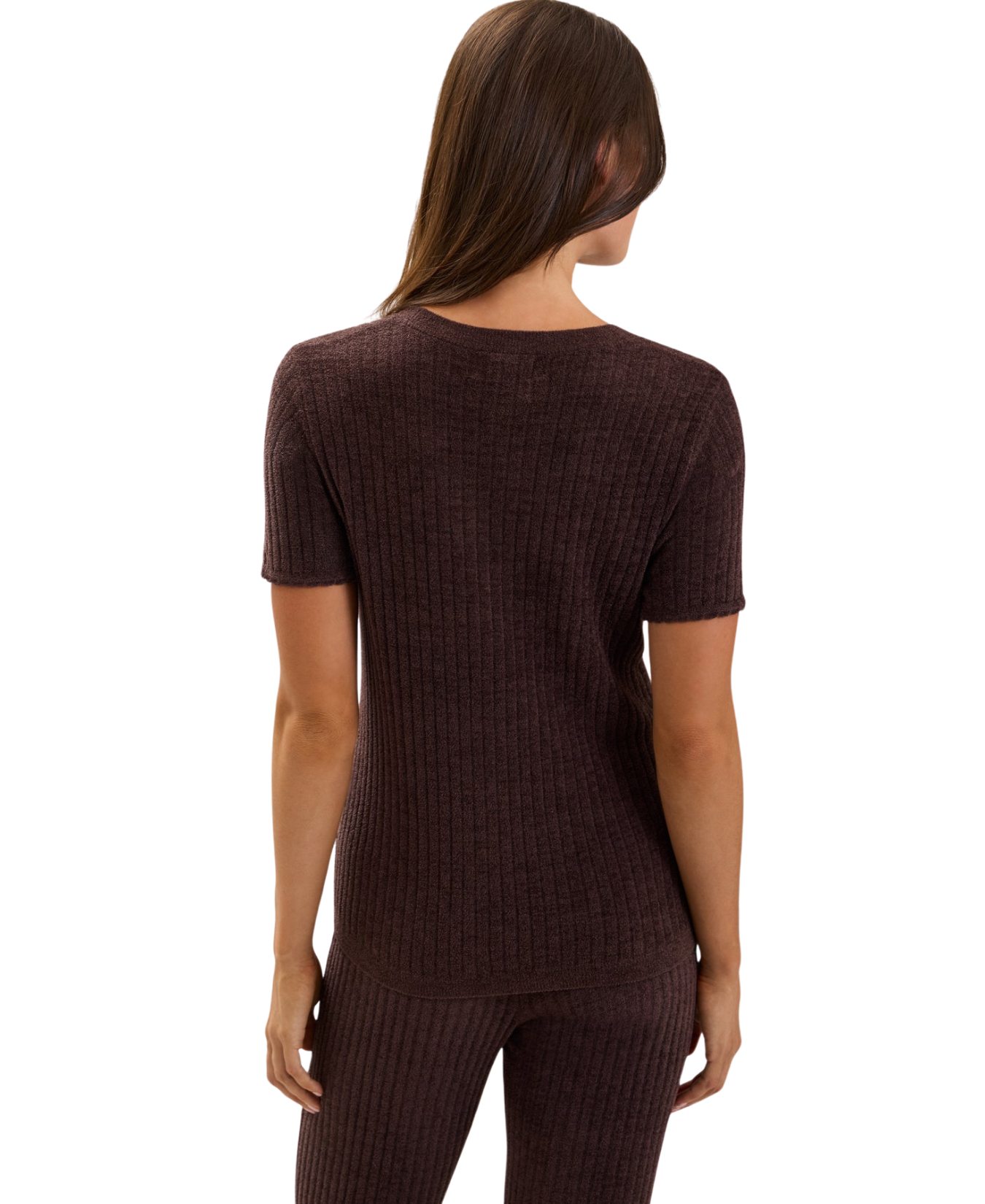 Cozychic Ultra Lite Scallop Rib Short Sleeve_Barefoot Dreams_BDWCU26997-UMR