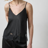 Crepe Satin Cami With Lace Trim_Lilla P_PA3626