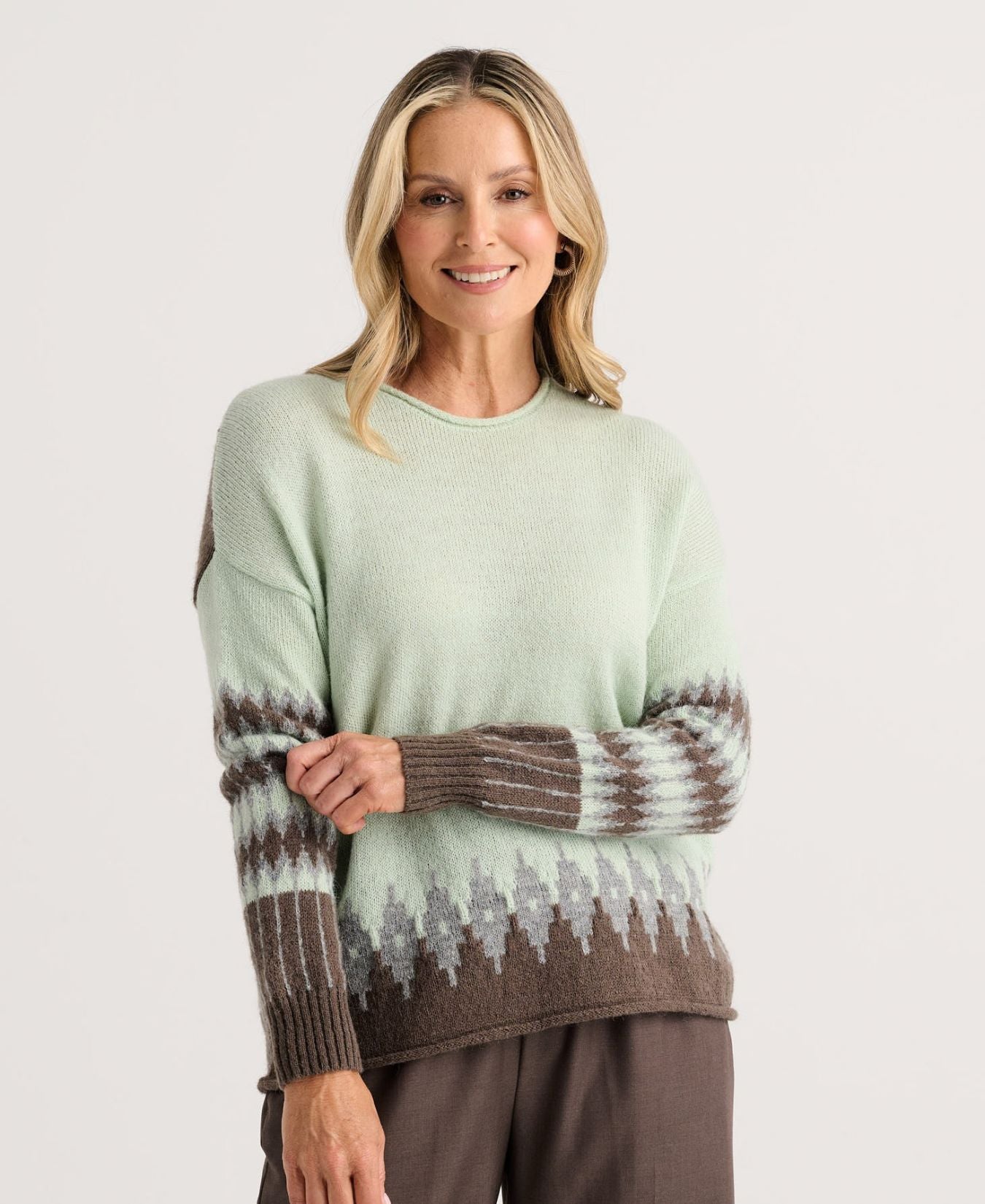 Crew Neck Sweater-Zaket&Pulover-ZP8506U