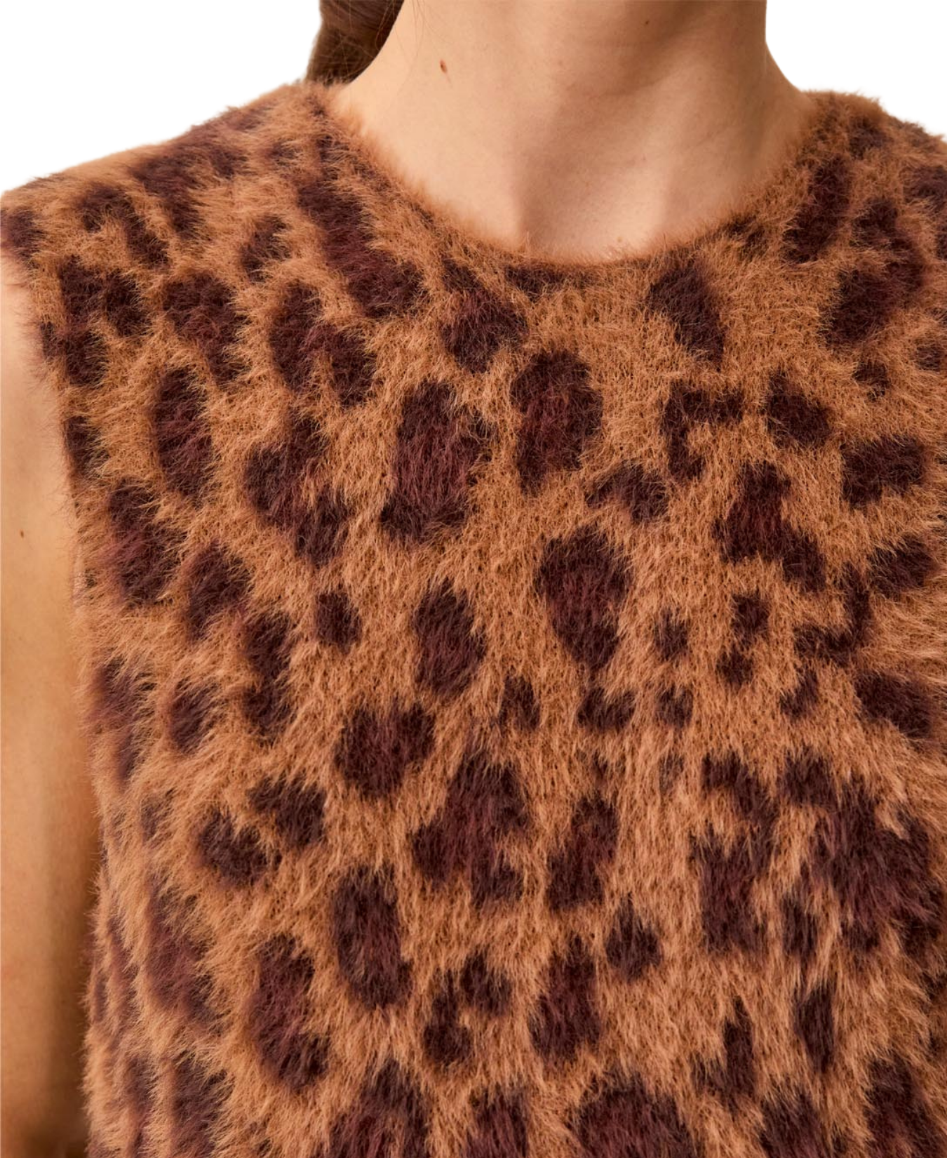 Crew Neck Jacquard Sweater Vest - Tribal - 6333O-5618