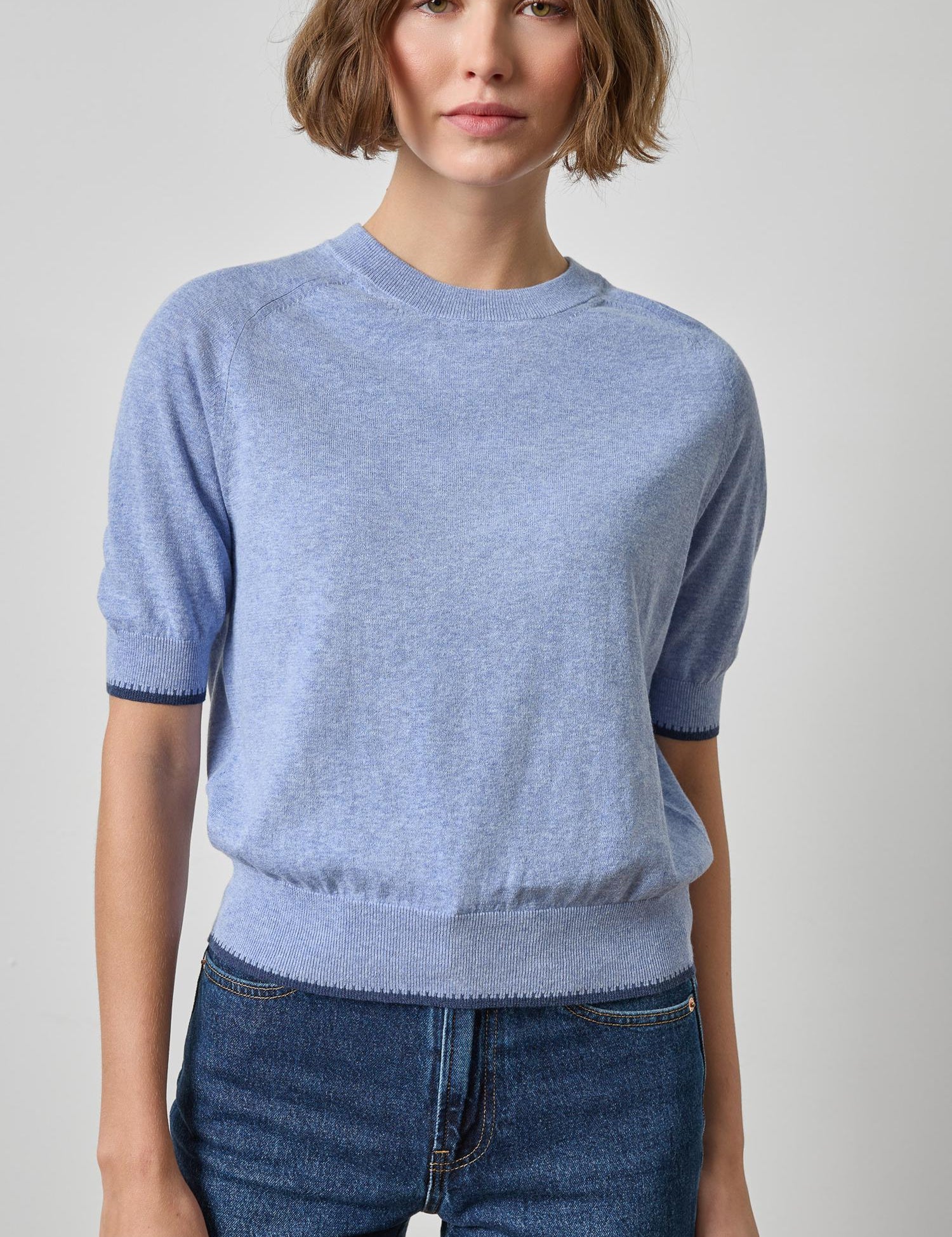 Crewneck Saddle Sleeve Sweater_Lilla P_PA3489-LAK