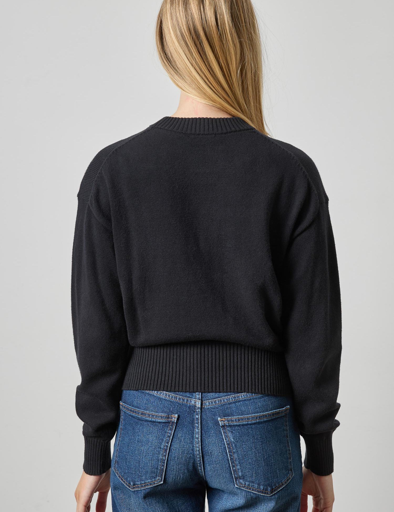 Crewneck Saddle Sleeve Sweater_Lilla P_PA3601