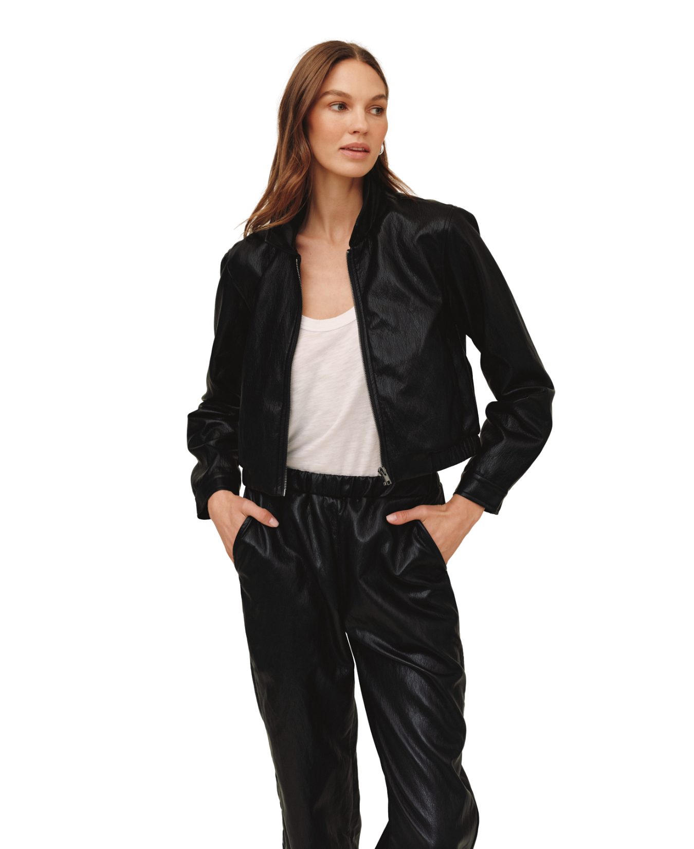 Crop Bomber Jacket-Bella Dahl-B20239-K08-300