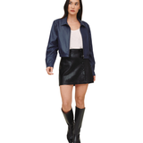 Crop Bomber Jacket-Bella Dahl-B20239-K08-300