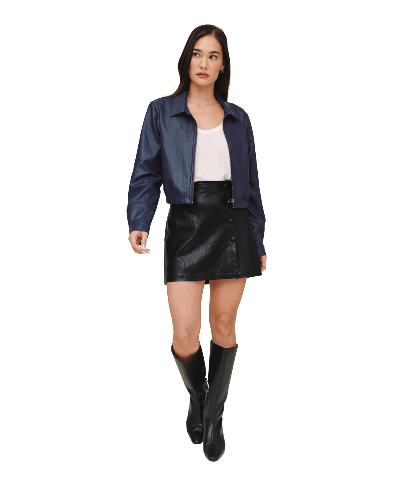 Crop Bomber Jacket-Bella Dahl-B20239-K08-300
