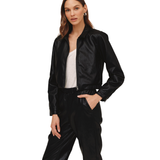 Crop Bomber Jacket-Bella Dahl-B20239-K08-300