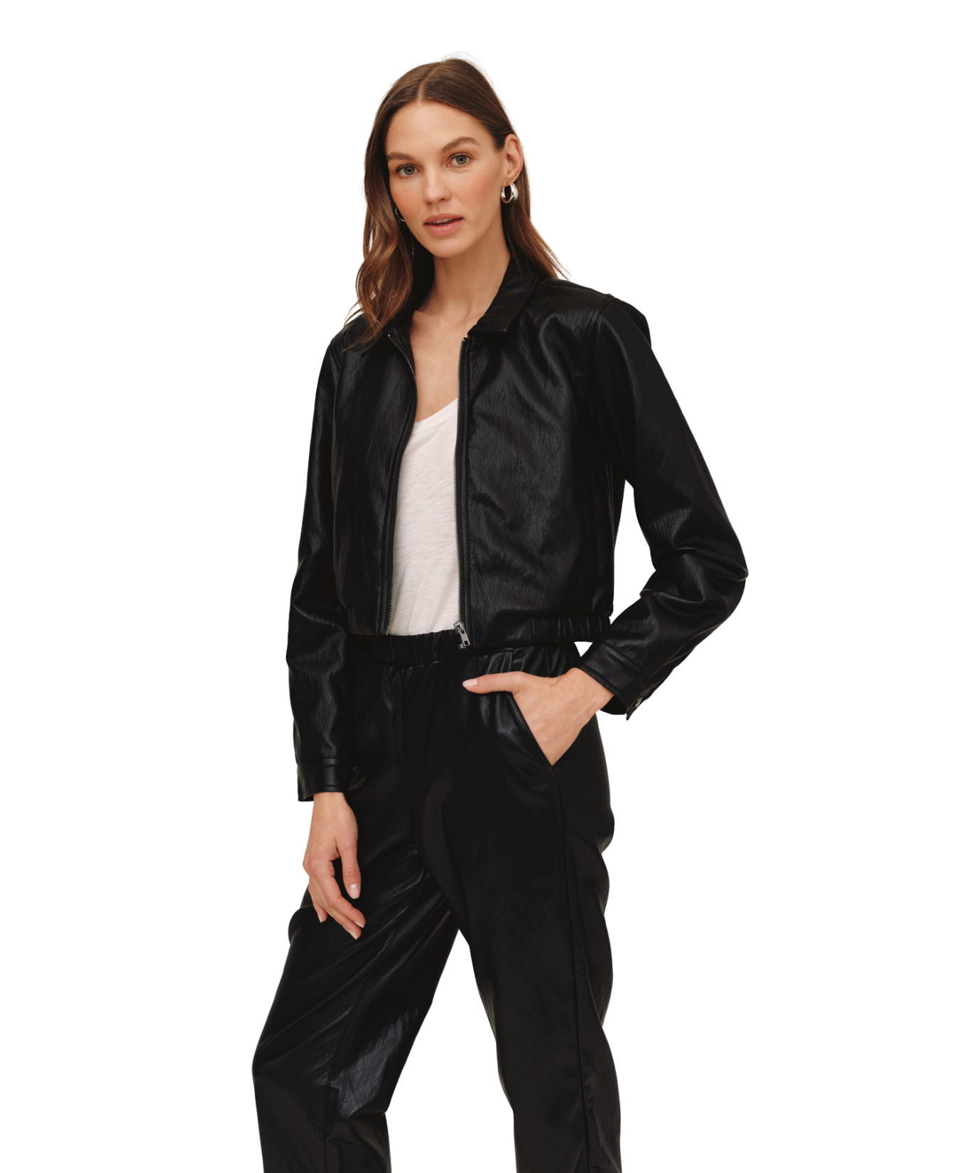 Crop Bomber Jacket-Bella Dahl-B20239-K08-300