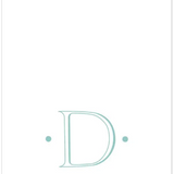 Paper Linen Boxed Guest Towel - Antique Initial in Robin's Egg Blue
