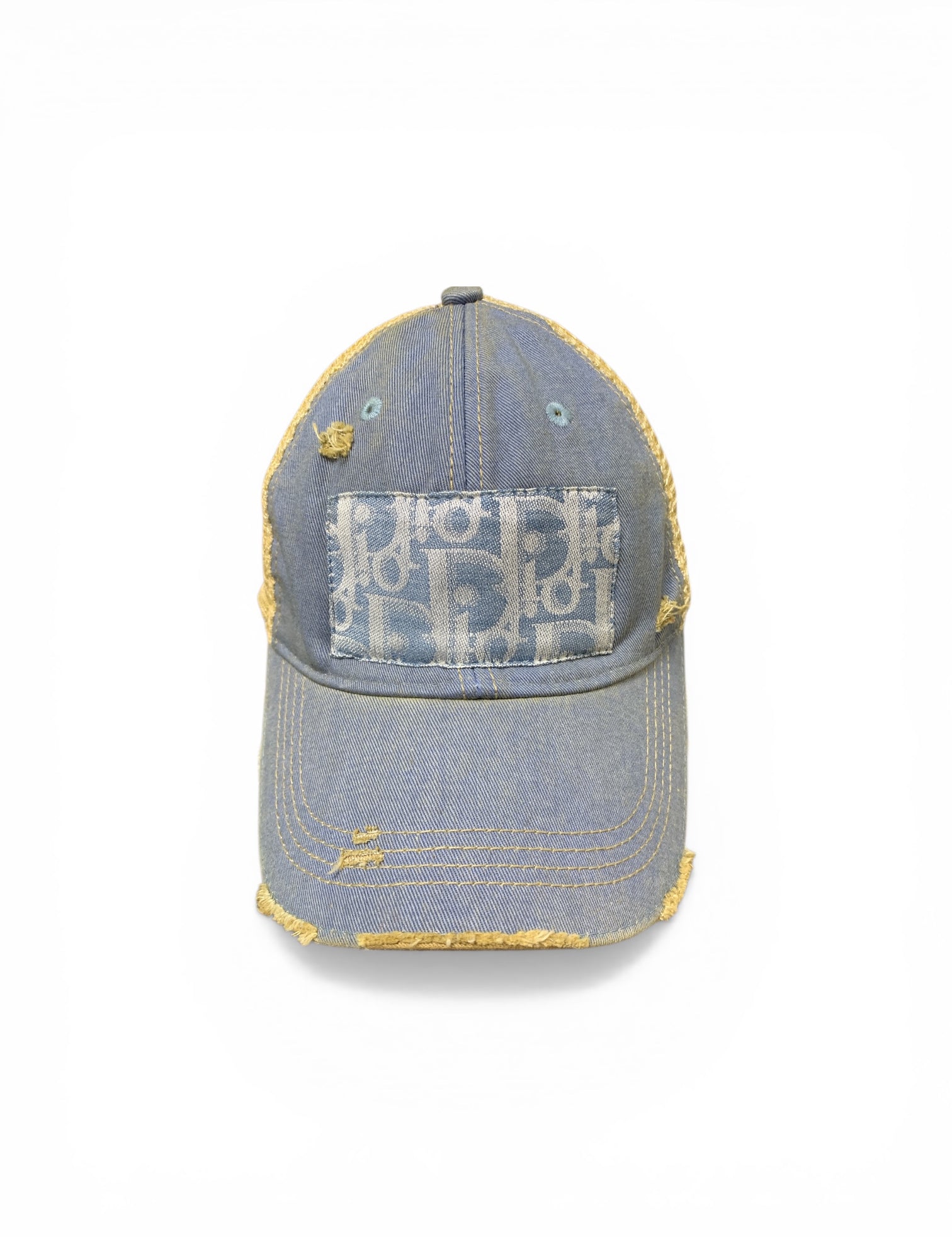 Distressed Designer Scarf Baseball Hat