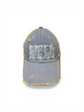 Distressed Designer Scarf Baseball Hat