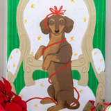 Holiday Dachshund Canvas Print