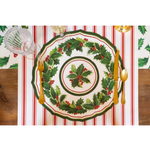 Die-cut Holiday Holly China Placemat-Hester & Cook-KP1837