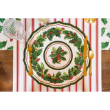 Die-cut Holiday Holly China Placemat-Hester & Cook-KP1837