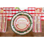 Die-cut Holiday Holly China Placemat-Hester & Cook-KP1837