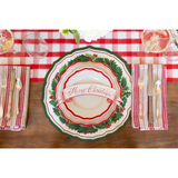 Die-cut Holiday Holly China Placemat-Hester & Cook-KP1837
