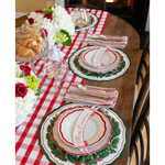 Die-cut Holiday Holly China Placemat-Hester & Cook-KP1837