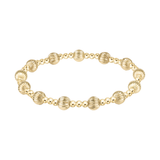 Dignity Sincerity Pattern 6mm Bead Bracelet- Gold-E Newton-BDIGSING6