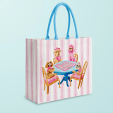 Dogs Playing Mahjong Tote Bag-Taylor Paladino-TOTEBAG1