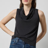 Drape Neck Sleeveless Top_Lilla P_PA3633-BLA