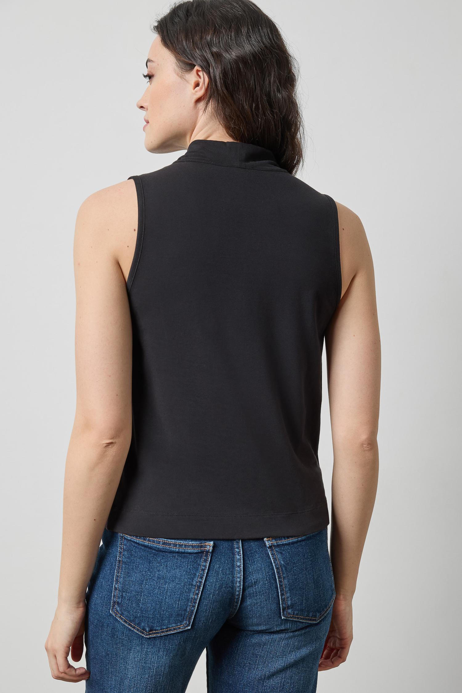 Drape Neck Sleeveless Top_Lilla P_PA3633-BLA