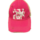 Distressed Designer Scarf Baseball Hat