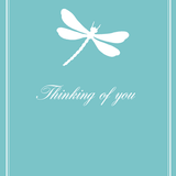 Thinking Of You Card Dragonfly Silhouette