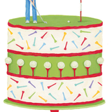 Golf Layer Cake - Birthday Card