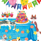 GC Cats at Birthday Table