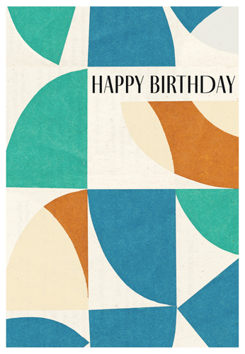 Birthday Card Modern Collage Card