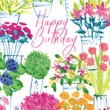 Flower Market Pots - Birthday Card