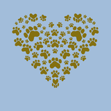 GC Sympathy Paw Prints Heart Foil