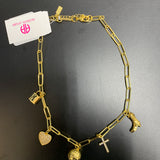 Annie Link Chain - 18K Gold Plated/Sterling Sliver / 16" with Custom Charms