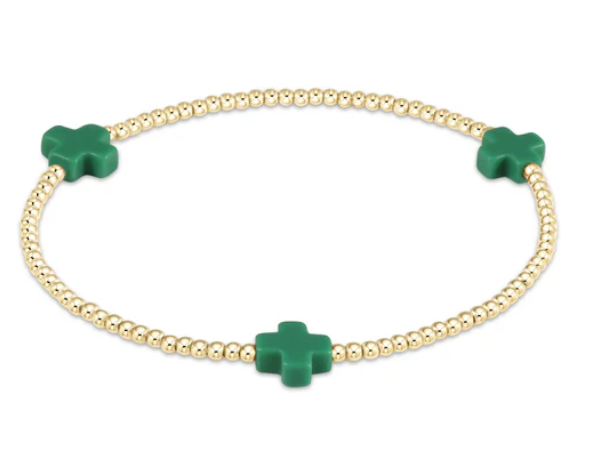 Signature Cross Small 2mm Gold Bracelet