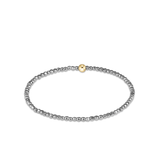 Extends Classic Silver Faceted Hematite 2mm Bracelet-E Newton-BEXCLSILFHEM2