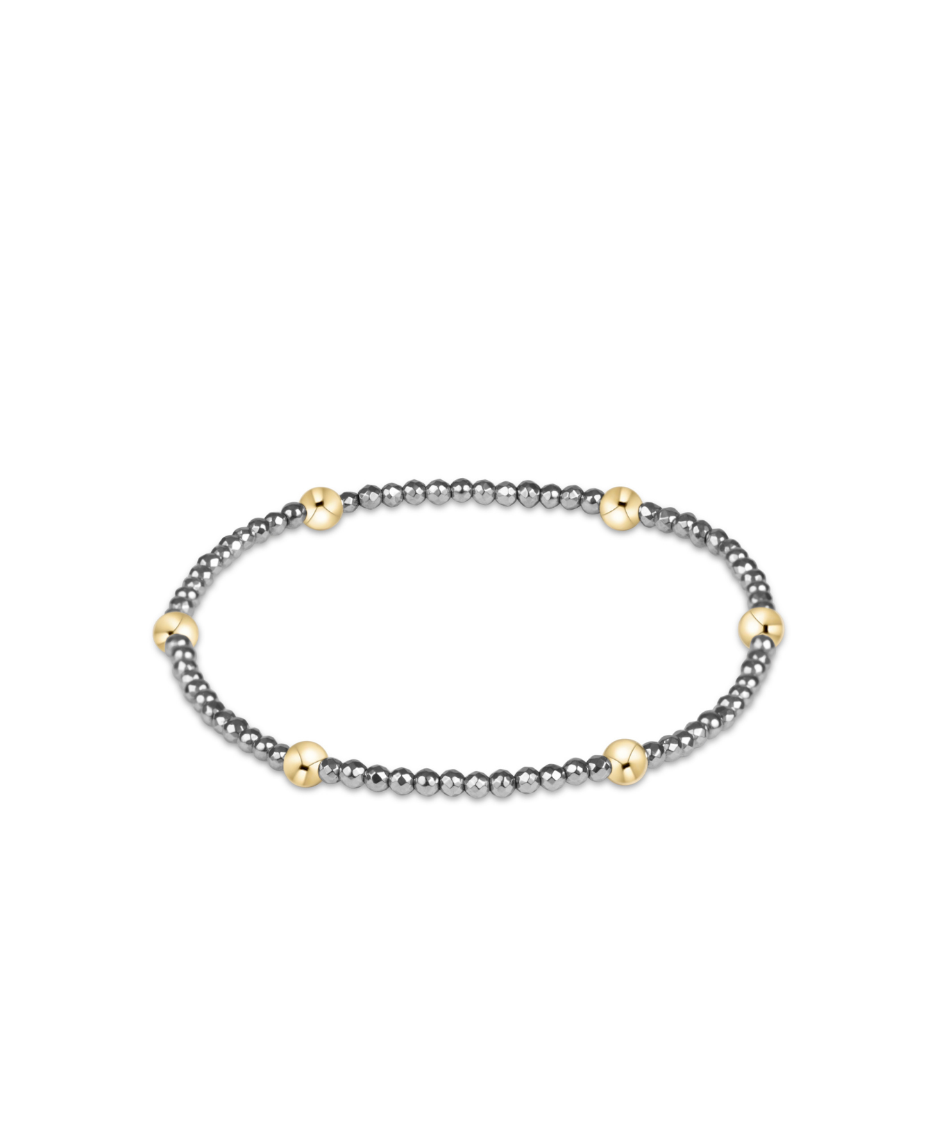 Extends Presence Silver Faceted Hematite 2mm Bracelet Silver / 2mm-E Newton-BEXPRESSILFHEM2