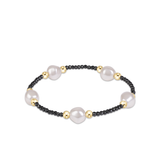 Extends Purpose Admire Pearl 8mm Faceted Hematite Bracelet-E Newton-BEXPURPADPE8FHEM
