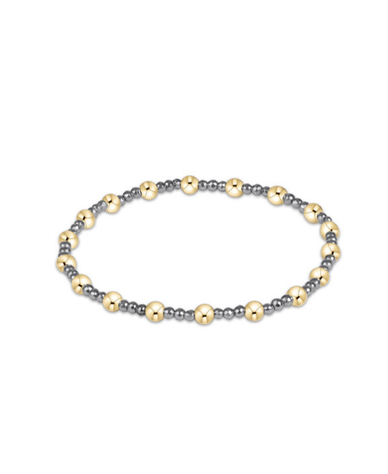 Extends Sincerity Silver Faceted Hematite 2mm Bracelet-E Newton-BEXSINSILFHEM2