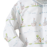 Noah's Print Footie With Zip
