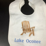 Lake Oconee Adirondack Chair Bib Blue