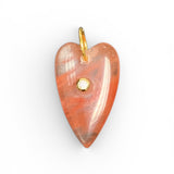 Pink Opal Open Heart Charm